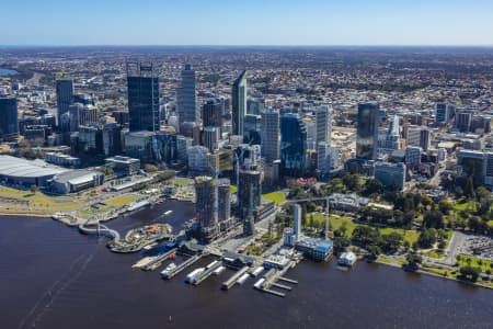 Aerial Image of ELIZABETH QUAY DEVELOPMENT PERTH 2018