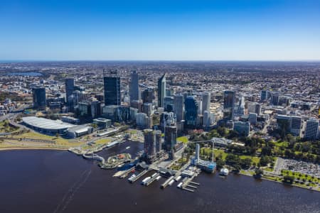 Aerial Image of ELIZABETH QUAY DEVELOPMENT PERTH 2018