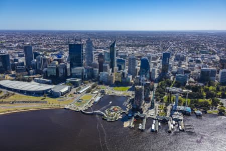 Aerial Image of ELIZABETH QUAY DEVELOPMENT PERTH 2018