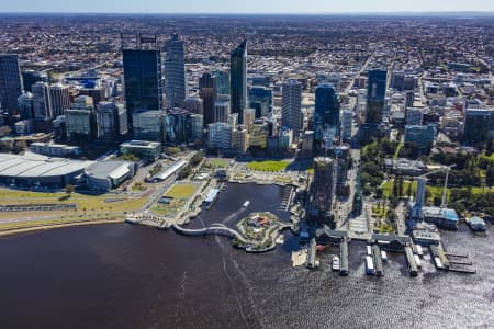 Aerial Image of ELIZABETH QUAY DEVELOPMENT PERTH 2018