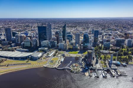 Aerial Image of ELIZABETH QUAY DEVELOPMENT PERTH 2018