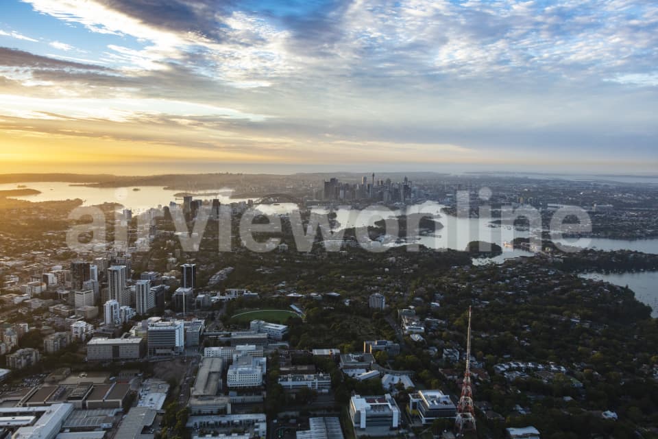 Aerial Image of Crows Nest And St Leonards Early Morning Series