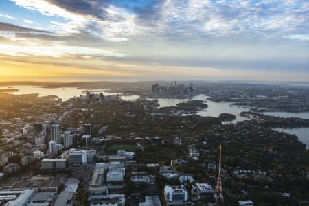 Aerial Image of CROWS NEST AND ST LEONARDS EARLY MORNING SERIES