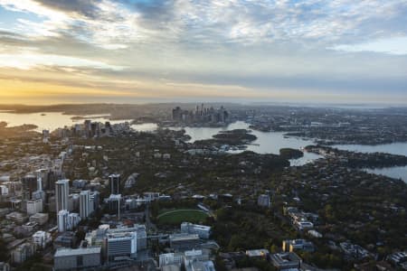 Aerial Image of CROWS NEST AND ST LEONARDS EARLY MORNING SERIES