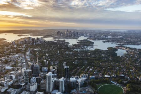Aerial Image of CROWS NEST AND ST LEONARDS EARLY MORNING SERIES