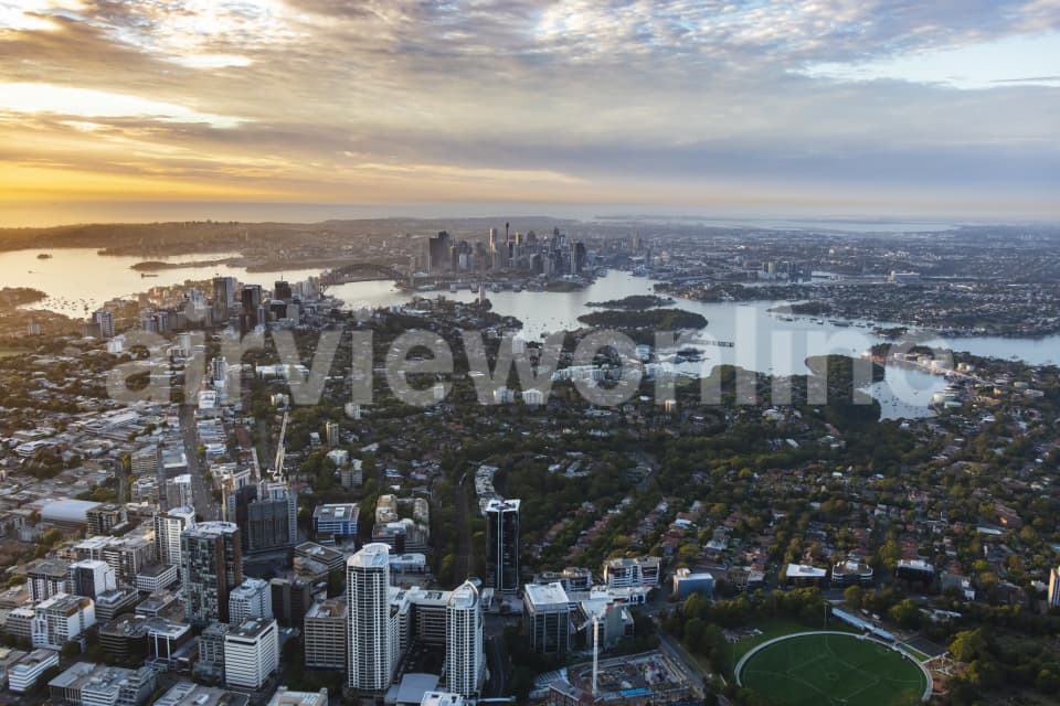 Aerial Image of Crows Nest And St Leonards Early Morning Series