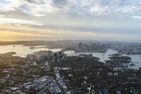 Aerial Image of CROWS NEST AND ST LEONARDS EARLY MORNING SERIES