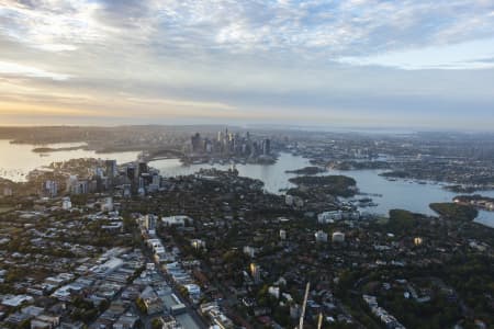 Aerial Image of CROWS NEST AND ST LEONARDS EARLY MORNING SERIES