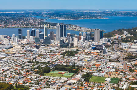 Aerial Image of PERTH FACING CITY FROM NORTH PERTH