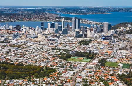 Aerial Image of PERTH FACING CITY FROM NORTH PERTH