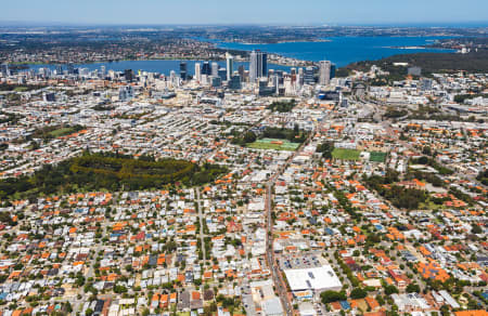 Aerial Image of PERTH FACING CITY FROM NORTH PERTH