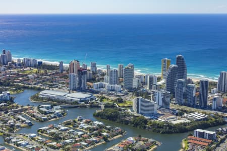 Aerial Image of GOLD COAST CONVENTION AND EXHIBITION CENTRE & THE STAR GOLD COAST, BROADBEACH