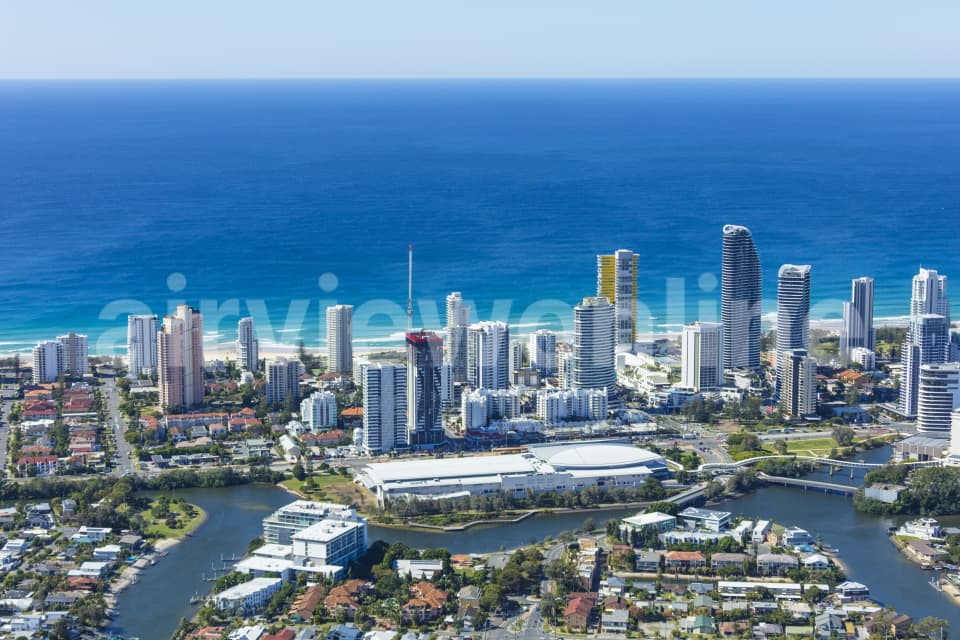 Aerial Image of Gold Coast Convention And Exhibition Centre & The Star Gold Coast, Broadbeach