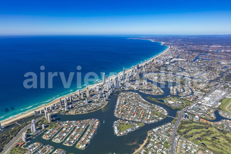 Aerial Image of High Altitude Surfers Paradise