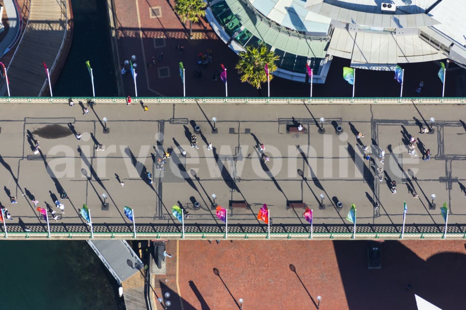 Aerial Image of Pyrmont Bridge, Darling Harbour