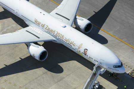 Aerial Image of BOEING 737-300 YEAR OF ZAYED 2018