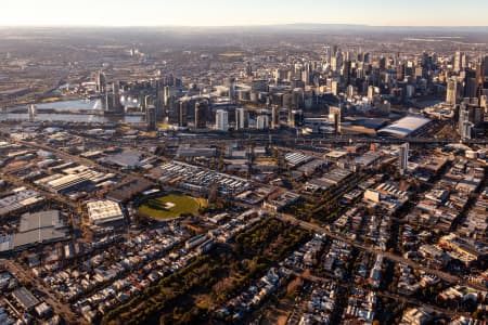 Aerial Image of MELBOURNE AT DUSK