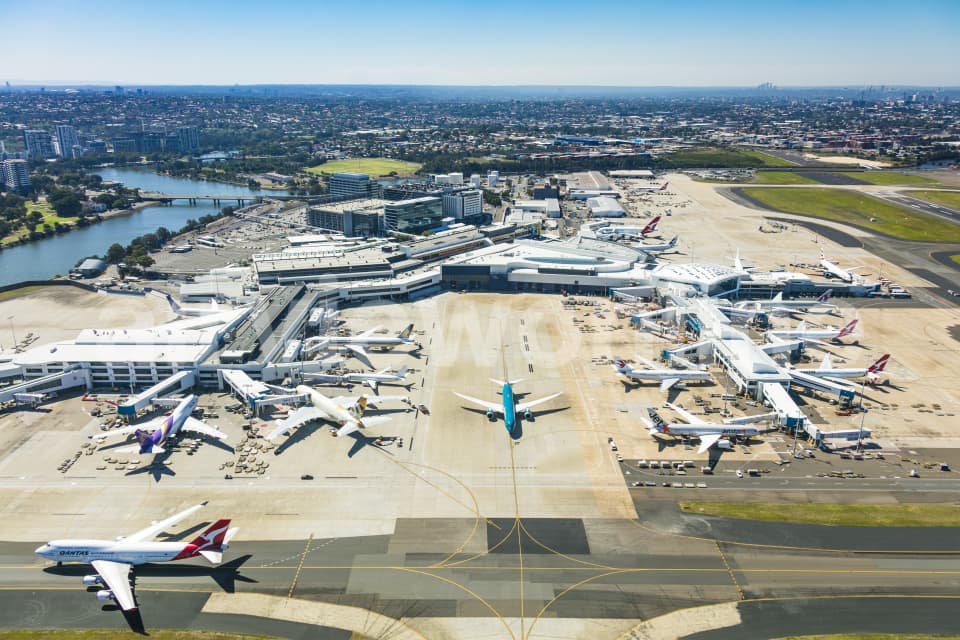 Aerial Image of Sydney International Airport