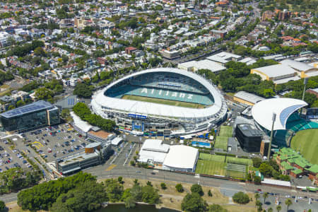 Aerial Image of ALLIANZ STADIUM AND SYDNEY CRICKET GROUND AT THE ENTERTAINMENT QUARTER MOORE PARK