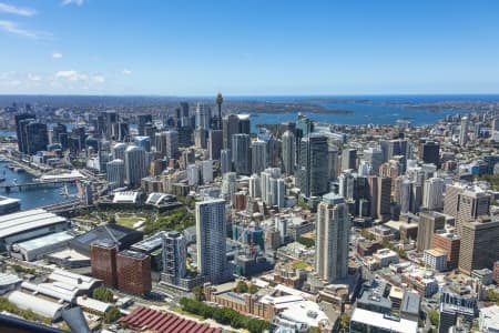 Aerial Image of BARANGAROO, SYDNEY, DARLING HARBOUR AND HAYMARKET