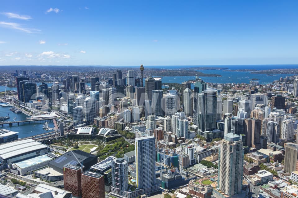 Aerial Image of Barangaroo, Sydney, Darling Harbour And Haymarket