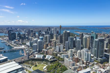 Aerial Image of BARANGAROO, SYDNEY, DARLING HARBOUR AND HAYMARKET