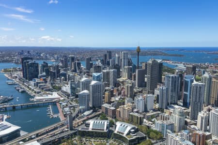 Aerial Image of BARANGAROO, SYDNEY, DARLING HARBOUR AND HAYMARKET