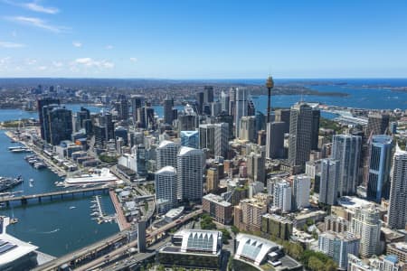 Aerial Image of BARANGAROO, SYDNEY, DARLING HARBOUR AND HAYMARKET