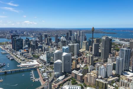 Aerial Image of BARANGAROO, SYDNEY, DARLING HARBOUR AND HAYMARKET