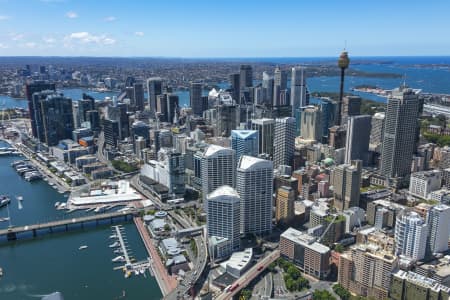 Aerial Image of BARANGAROO, SYDNEY, DARLING HARBOUR AND HAYMARKET