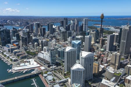 Aerial Image of BARANGAROO, SYDNEY, DARLING HARBOUR AND HAYMARKET