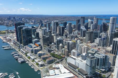 Aerial Image of BARANGAROO, SYDNEY, DARLING HARBOUR AND HAYMARKET