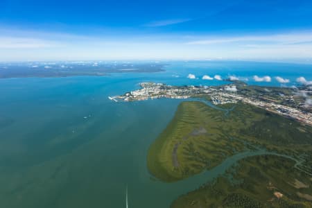 Aerial Image of DARWIN AND CHARLES DARWIN NATIONAL PARK HIGH ALTITUDE