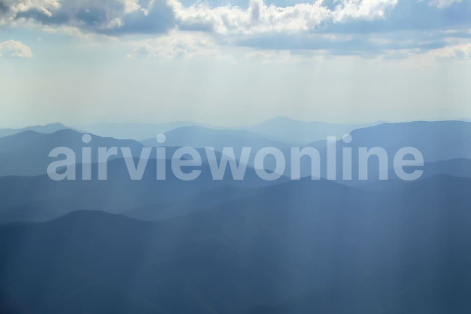 Aerial Image of Misty Mountains