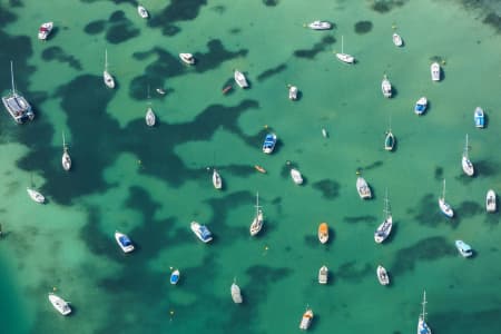 Aerial Image of CABBAGE TREE BAY BOATS MANLY