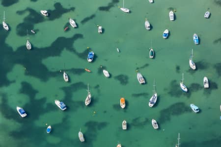 Aerial Image of CABBAGE TREE BAY BOATS MANLY