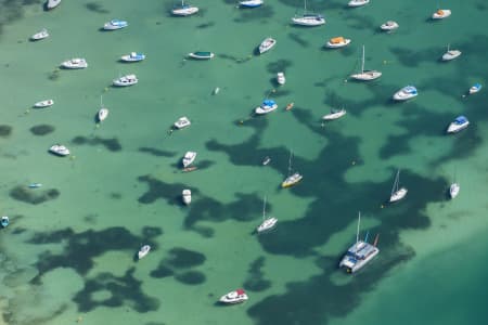 Aerial Image of CABBAGE TREE BAY BOATS MANLY