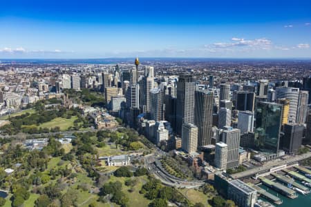 Aerial Image of CURCULAR QUAY AND SYDNEY CBD