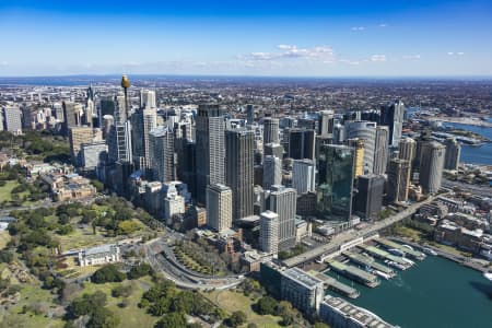 Aerial Image of CURCULAR QUAY AND SYDNEY CBD