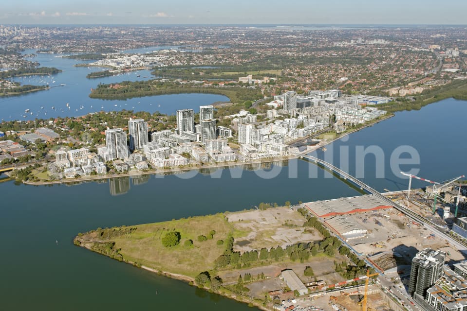 Aerial Image of Wentworth Point And Rhodes, Looking East