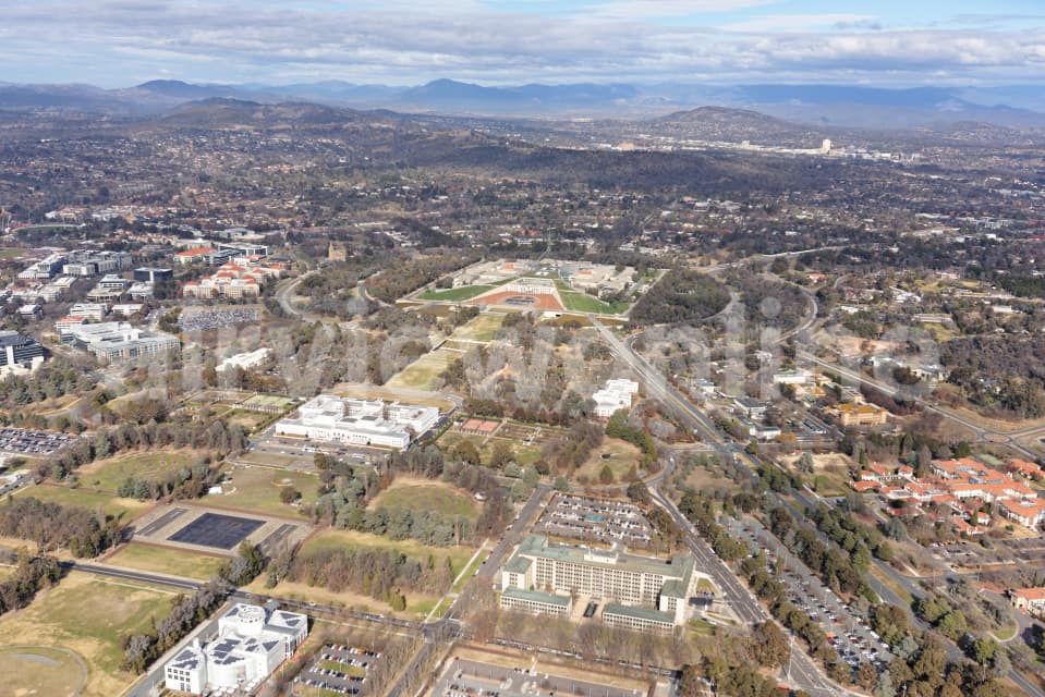 Aerial Image of Parliament House Viewed From The North