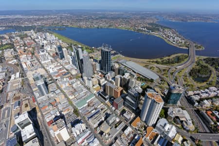 Aerial Image of PERTH CBD LOOKING SOUTH-EAST
