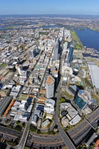 Aerial Image of PERTH CBD LOOKING EAST