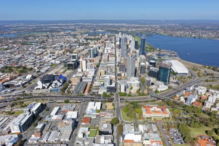 Aerial Image of PERTH CBD FROM THE WEST