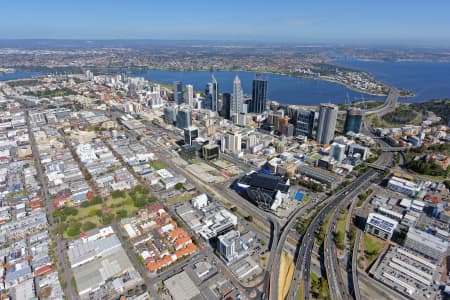 Aerial Image of PERTH CBD FROM THE NORTH