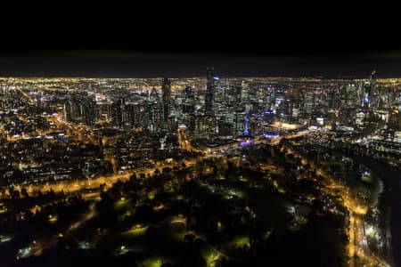 Aerial Image of MELBOURNE NIGHT SERIES
