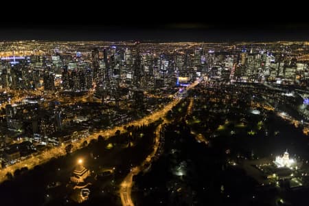 Aerial Image of MELBOURNE NIGHT SERIES