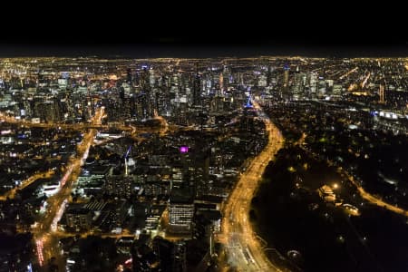 Aerial Image of MELBOURNE NIGHT SERIES