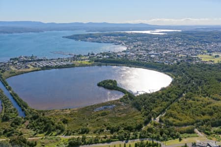 Aerial Image of BELMONT LAGOON LOOKING NORTH-WEST