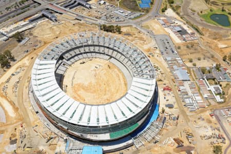 Aerial Image of LOOKING DOWN ON THE NEW PERTH STADIUM